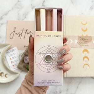 Set of three manifestation candles - these spell candles are included in each size of the manifest gift set