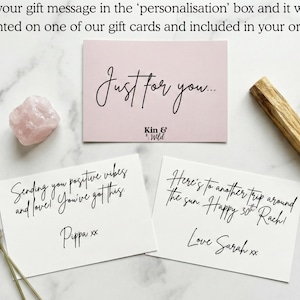 Our 'just for you' gift cards are ideal for including your own gift message