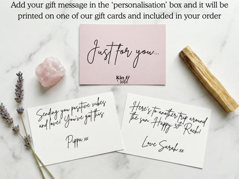 Our 'just for you' gift cards are ideal for including your own gift message
