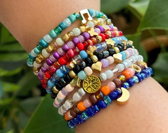 Eras Inspired Bracelets with Gold Charms | Eras Tour Friendship Bracelets