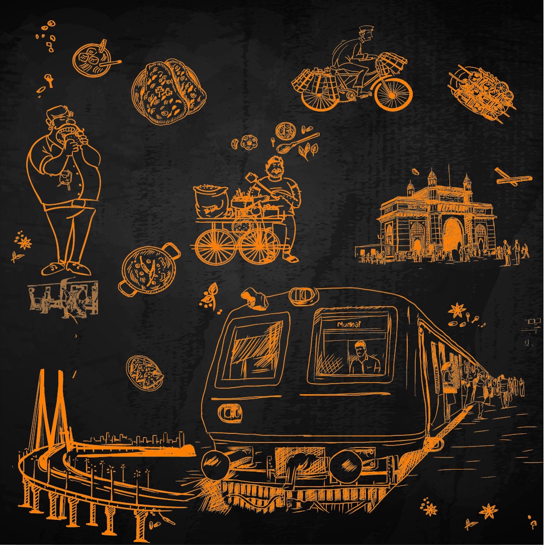 Doodle Art of Mumbai Cultural - Etsy