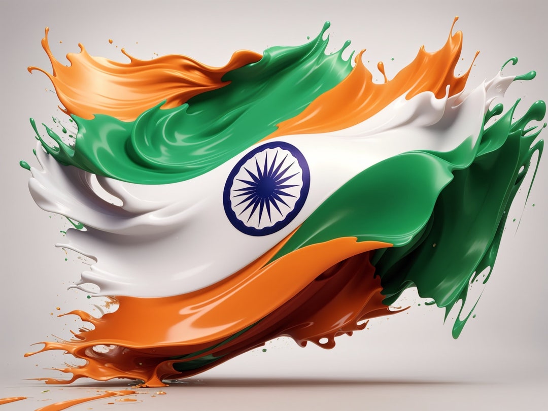 An Abstract Art Of Indian Flag Etsy An Abstract Art Of Indian Flag Etsy