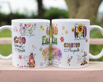 Bible Verse Mug Sublimation Design: Christian Gift (Digital Download)
