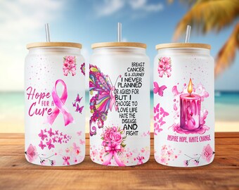 Bröstcancermedvetenhetsband Tumbler Wrap-fil (PNG)