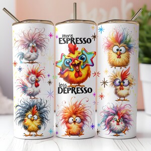 Funny Chicken 20oz Tumbler Wrap: Sarcastic Farm Life Design (PNG Digital Download)