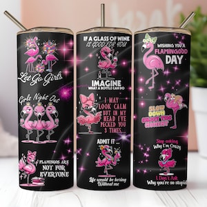 Sarcastic Flamingo, Funny Adult Png 20 oz Skinny Tumbler Wrap, Flamingo Funny Quotes Sublimation Design, Instant DIGITAL ONLY, Adult Humor