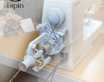 iSPIN is an electric spinning wheel solution that simply fits to your electric sewing machine. You can still use your machine for sewing!