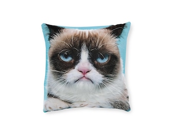 Meme Kissen | grumpy cat meme | Dekor | Kissenbezug + Füllung | Geschenkidee 30x30 cm