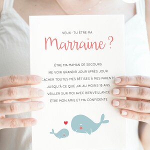 Cartes demande parrain marraine à imprimer (PDF & JPEG) image 6