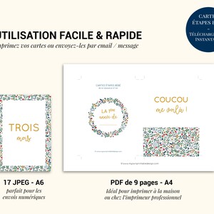 Cartes étapes bébé ma première année à imprimer / carte étape bébé imprimable / carte étape ma première année / liberty / fille & garçon image 6