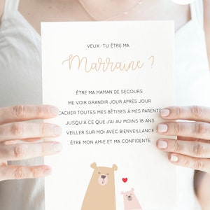 Cartes demande parrain marraine à imprimer image 7