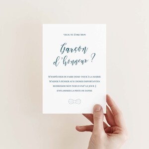 Carte demande garçon d'honneur mariage à imprimer - carte veux-tu être mon garçon d'honneur imprimable - cadeau annonce garçon d'honneur image 4