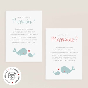 Godfather godmother request cards to print (PDF & JPEG)