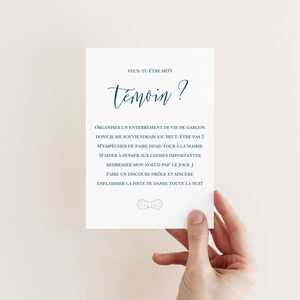 Carte demande témoin mariage à imprimer (PDF) - carte veux-tu être mon témoin imprimable - cadeau témoin mariage - annonce témoin homme image 4