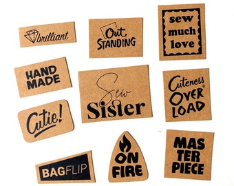 10 "NATIVE SPEAKER" patches for sewing on, screen printed on SnapPap, label/patch set for all those who like to sew.