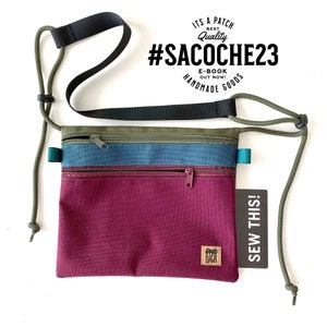 EBOOK SACOCHE23 - Schnittmuster & Nähanleitung für eine leichte, flache Tasche zum Umhängen, inkl. vieler Varianten zur Inspiration