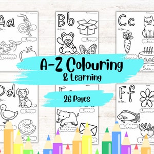 A-Z Colouring Pages for Children Printable Alphabet Colouring - Etsy