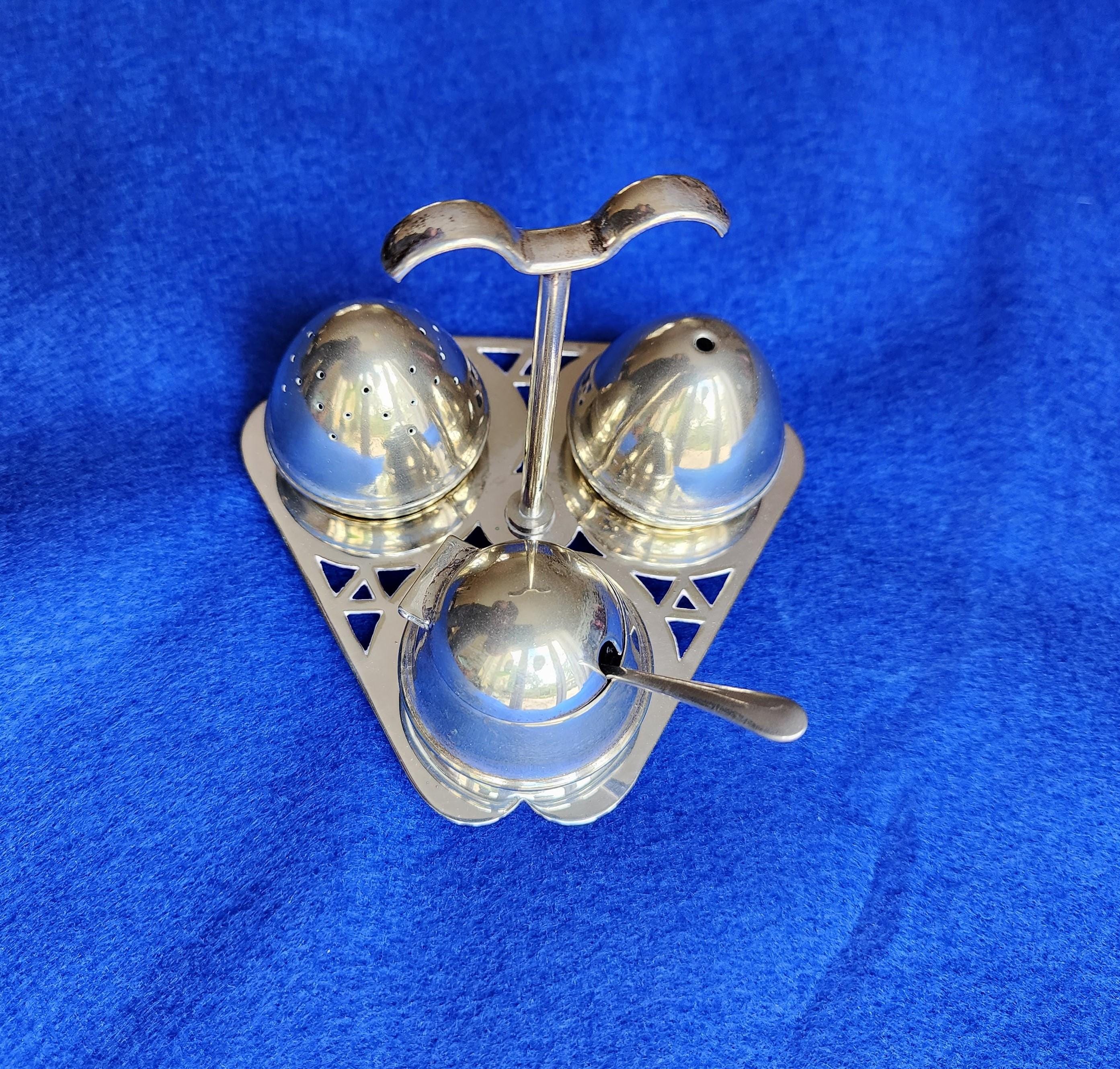 銀メッキの塩コショウ入れセット - Etsy 日本