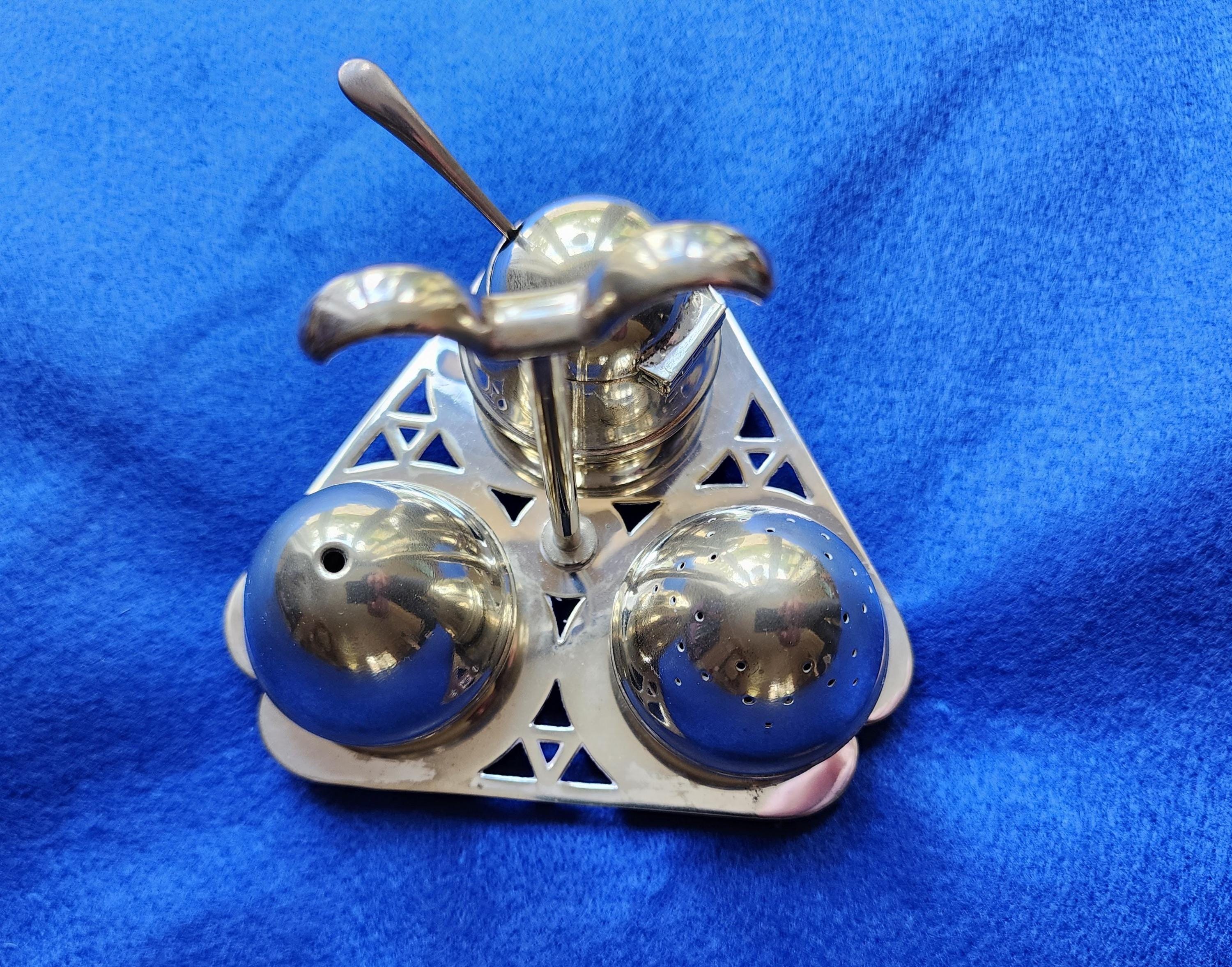 銀メッキの塩コショウ入れセット - Etsy 日本