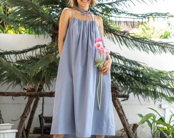 Linen maxi dress