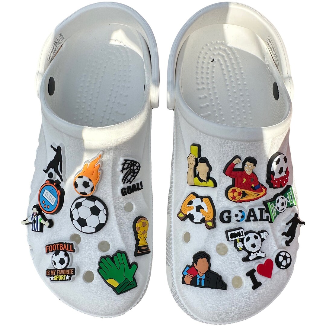 FOOTBALL Croc Charm Jibbitz Crocs Shoes Funny Novelty Etsy UK