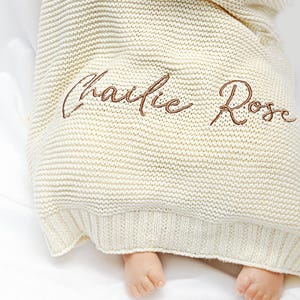 Custom Baby Name Blanket, Personalized Name Blanket, Embroidered Name Blanket, Baby Shower Gift, Newborn Baby Gift, Nursery Blanket