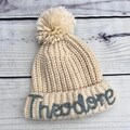 Embroidered Kids Beanie with Name & Pompom| Winter Hat for Baby/Toddler/Kids| Gift for2 3 4 5 6 Age Old Girl/Boy |Toddler Christmas Gift product logo