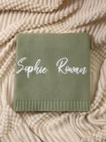 Personalized Baby Blanket | Soft Cotton Knit | Custom Baby Name Blanket | Baby Shower Gift | Newborn Blanket | Keepsake Gift for Baby
