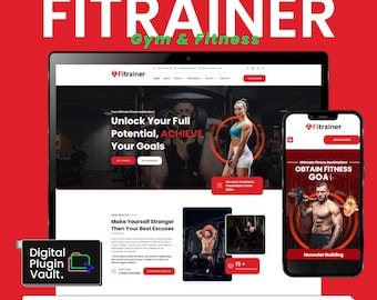 Fitrainer Coach Elementor テンプレートキット – ジム＆コーチング向け WordPress ウェブサイト フィットネス