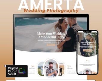 Website template | Amerta Wedding Photography Web Template kit