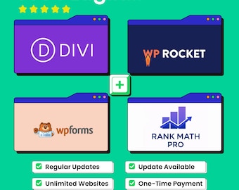 WordPress Plugin Bundle – Divi Theme, WP Rocket, WPForms & Rank Math Pro