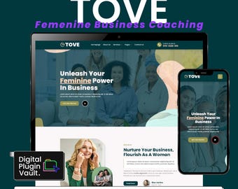 Coaching Website Elementor Template Kit – Tove Feminine Business Theme - Responsive Web Design