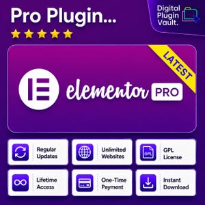 Elementor Pro GPL | WordPress Page Builder Plugin | Regular Updates | Unlimited Website