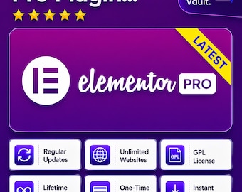 Elementor Pro GPL / Plugin WordPress Page Builder / Aggiornamenti regolari / Sito web illimitato
