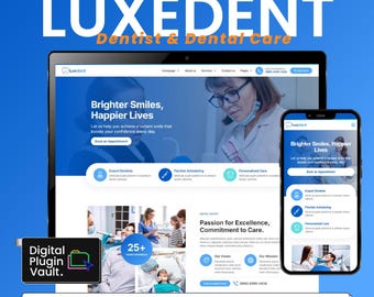 Dentist Elementor Template Kit – Luxedent Dental Clinic WordPress Theme