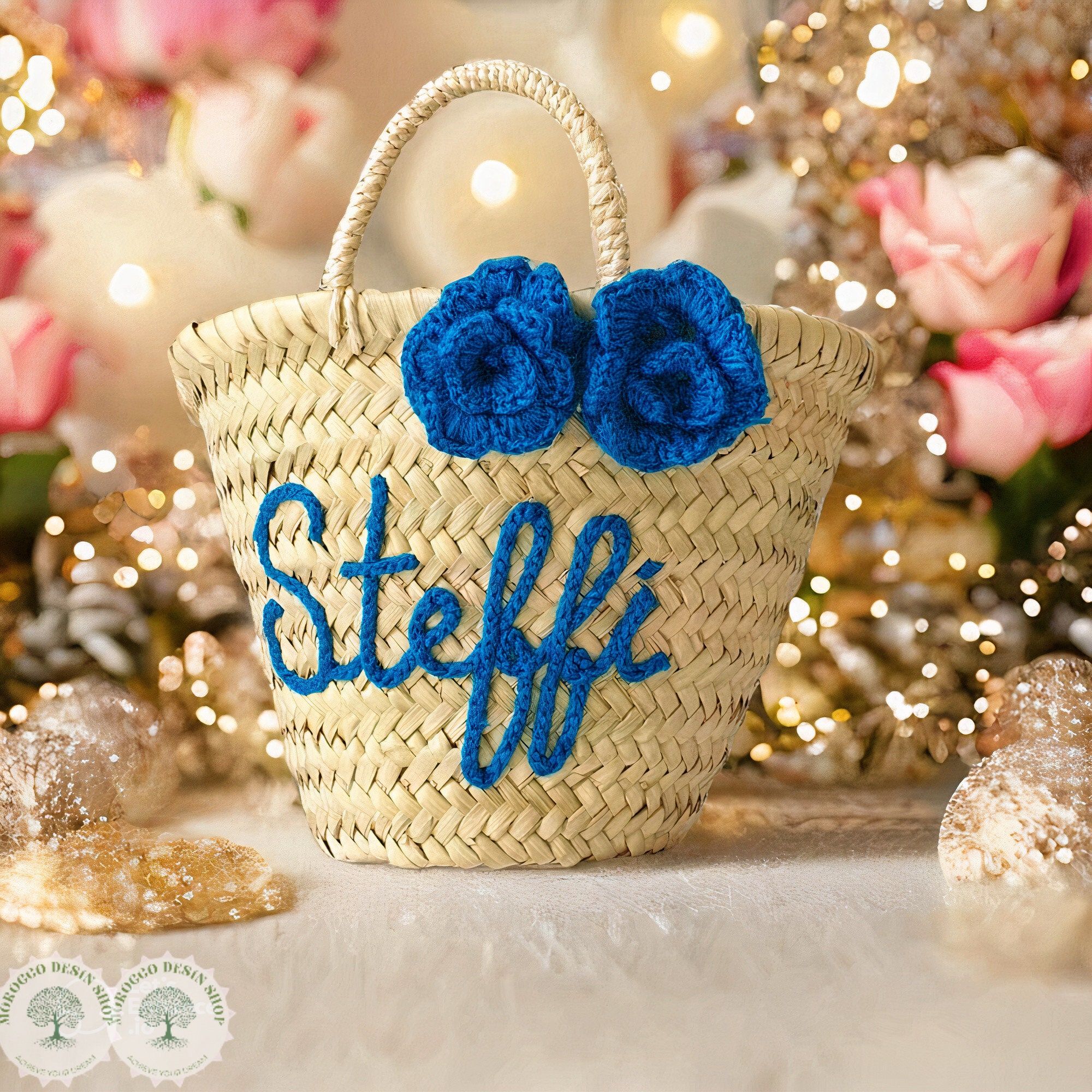 Wholesale Straw Personalized Basket Bachelorette Party Bag Etsy