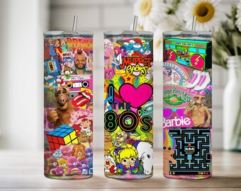 Ik hou van de Tumbler uit de jaren 80, Tumbler uit de jaren 80, throwback Tumbler, tuimelaar met rietje, koffiekopje, nostalgische tuimelaar