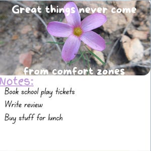 BeNaturally24 Presents: "Comfort Zones" Dry Erase & Notes Magnet