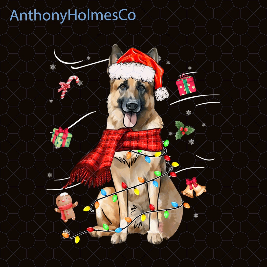 German Shepherd Christmas Png German Shepherd Christmas Etsy