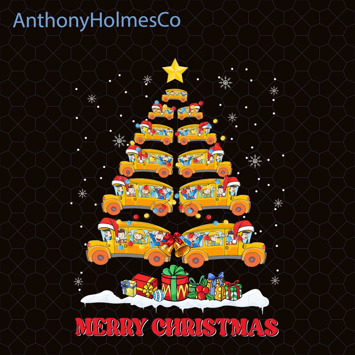 School Bus Driver Christmas Png School Bus Christmas Tree Etsy