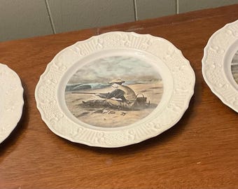 Set of 3 Delano Studios Setauket NY Seated Bird/Duck Hunter Decorative Dinner Plate 10"