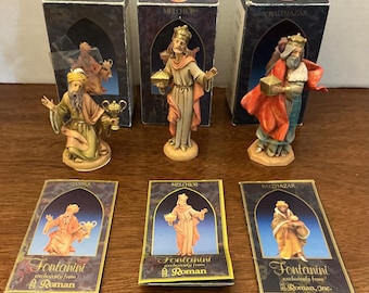 3 Wise Men Fontanini Heirloom Nativity 5" Collection Roman with boxes 1992