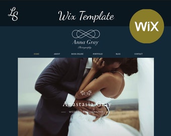 Plantilla de sitio web de fotografía - Diseño Wix - Sitio web de fotógrafo - Tema creativo de Wix - Fotógrafo de bodas