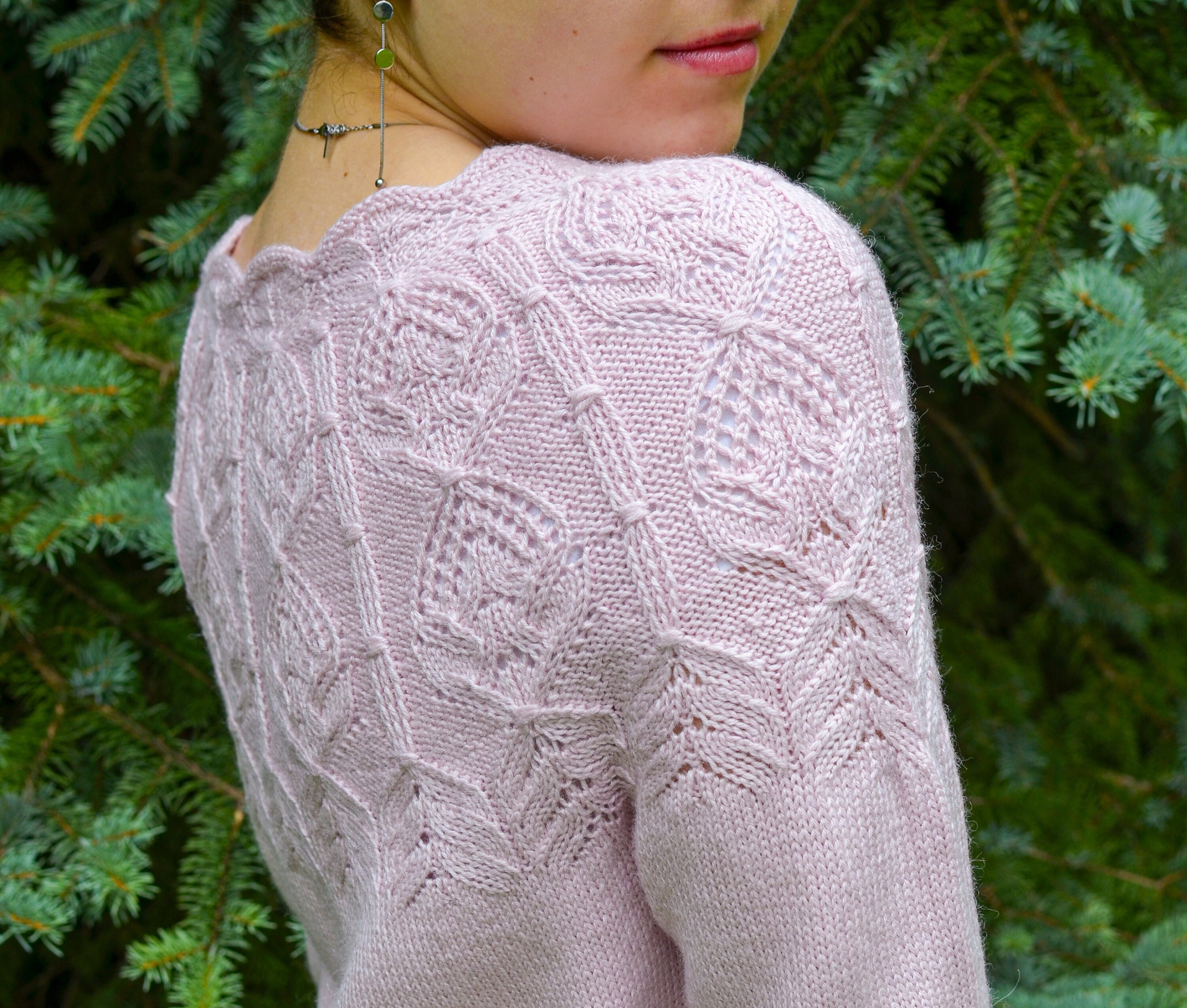 Fleurine Sweater Knitting Pattern, Top-down Sweater Pattern