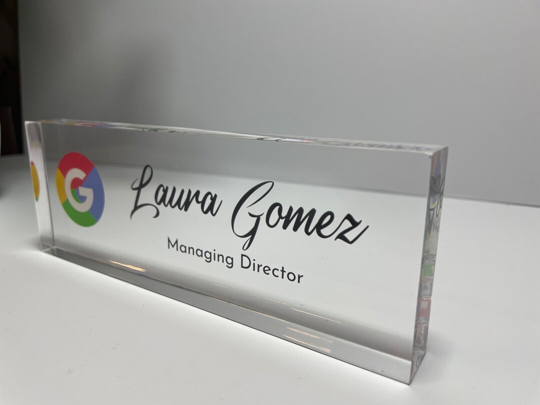 Desk Name Plate Personalized, Office Desk Plate, Desk Sign, Custom