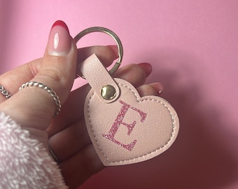 Portachiave cuore in similpelle personalizzabile