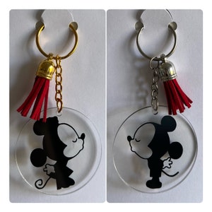 Pair of “Minnie & Mickey Mouse” key rings