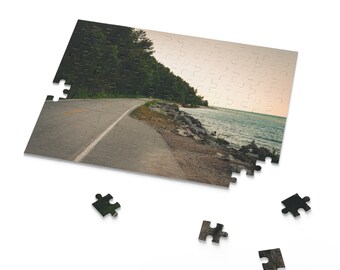 Tranquil Mackinac Island Landscape Puzzle: Bicycle Highway Scenery (120, 252, 500-Piece) | Great Lakes Travel Photography