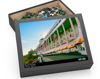 Grand Hotel Puzzle: Stunning Mackinac Island Michigan Photography (120, 252, 500-Piece) | Great Lakes Travel Photography