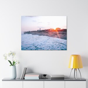 Tranquil Sunset at Ocean Isle Beach - Canvas Wall Art Print | Travel photography artwork | Beach Shore Home Decor | Water front Landscape